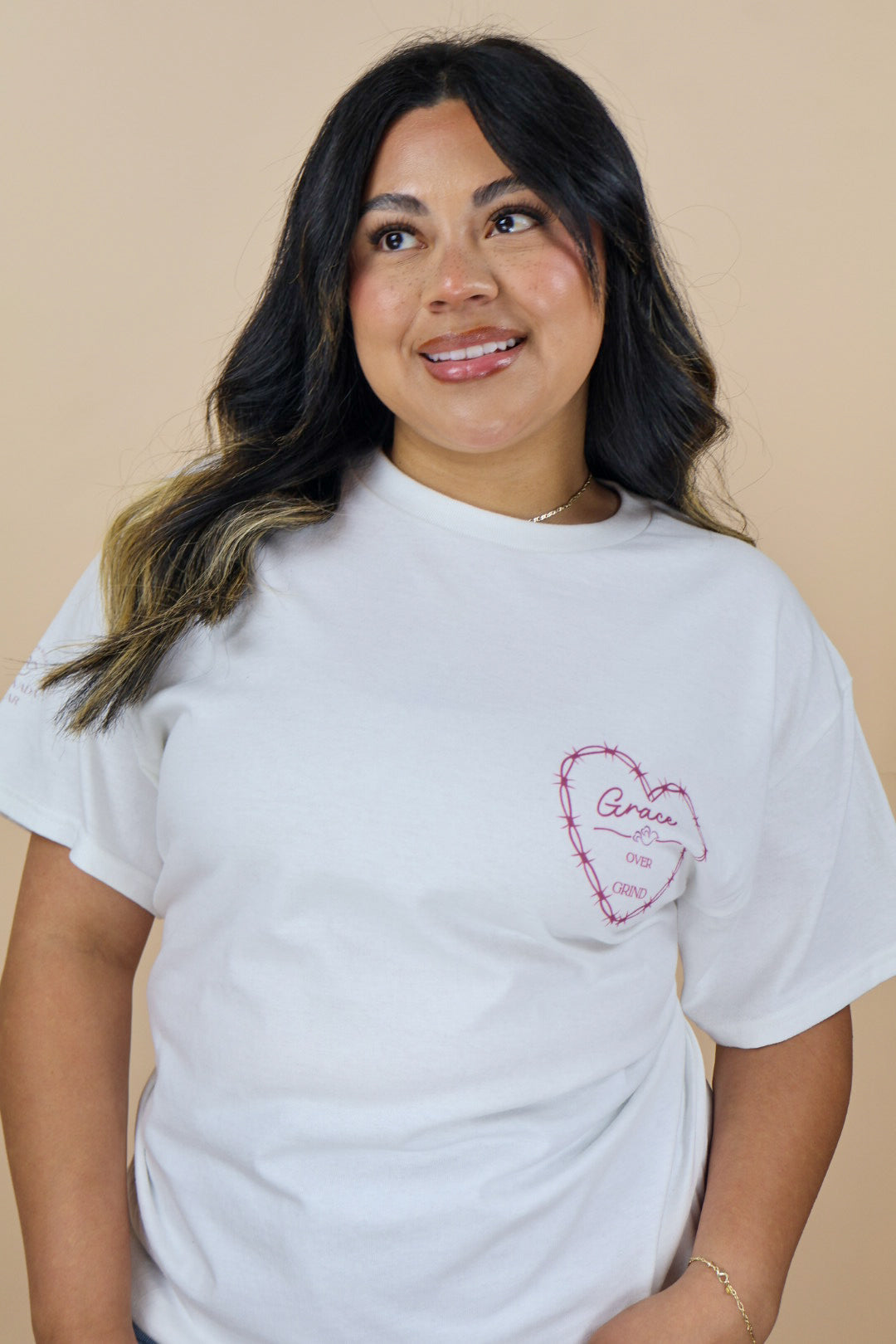 "Grace Over Grind" Heart Tee