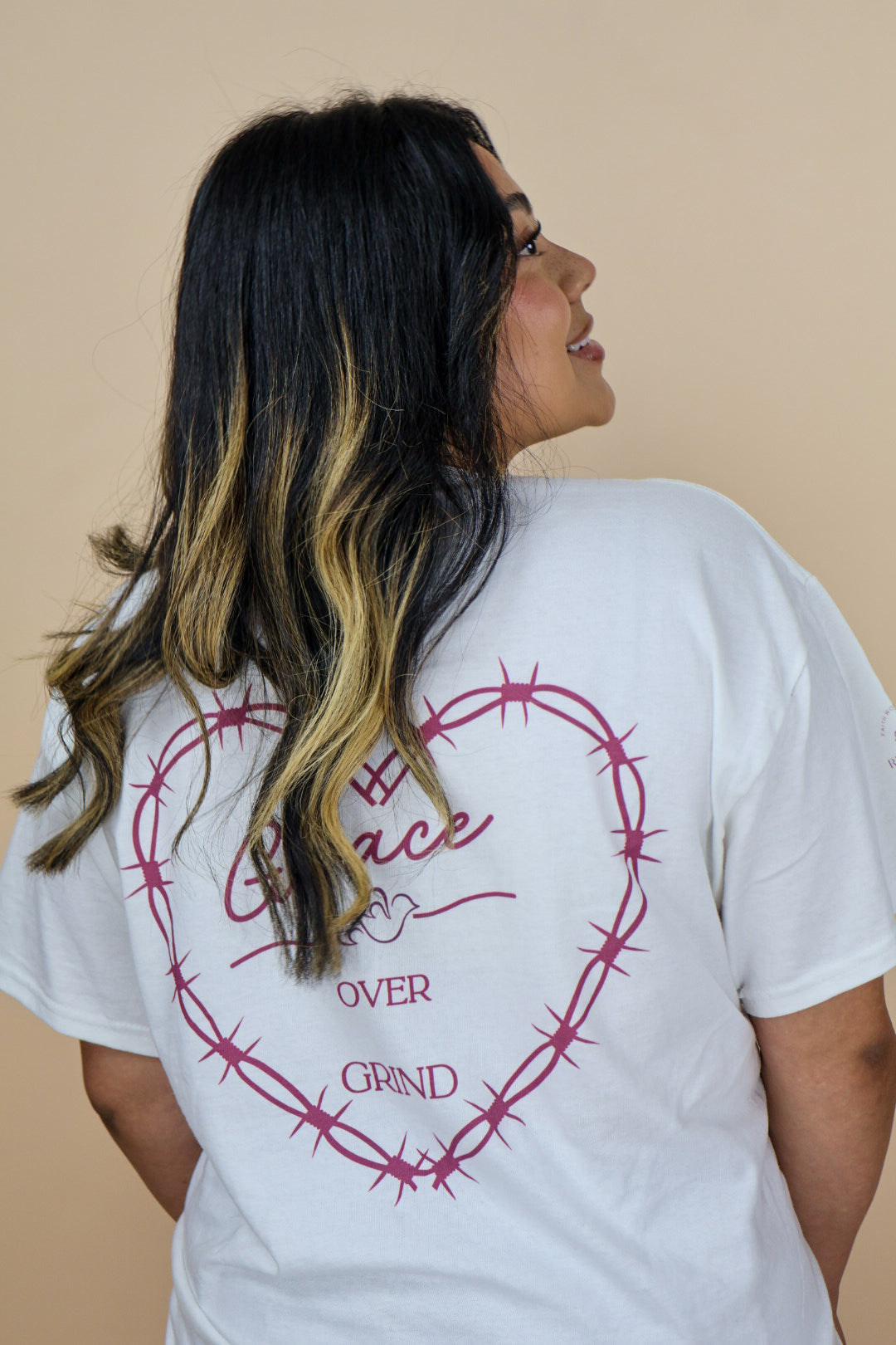 "Grace Over Grind" Heart Tee