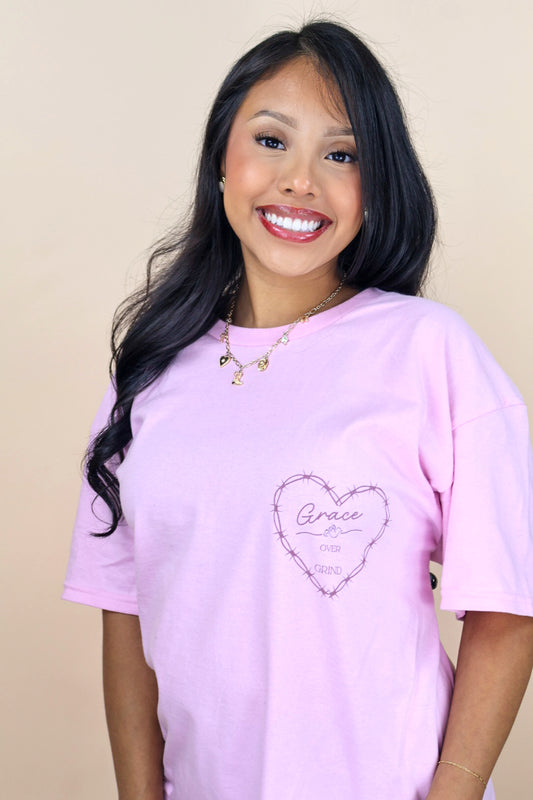 "Grace Over Grind" Heart Tee